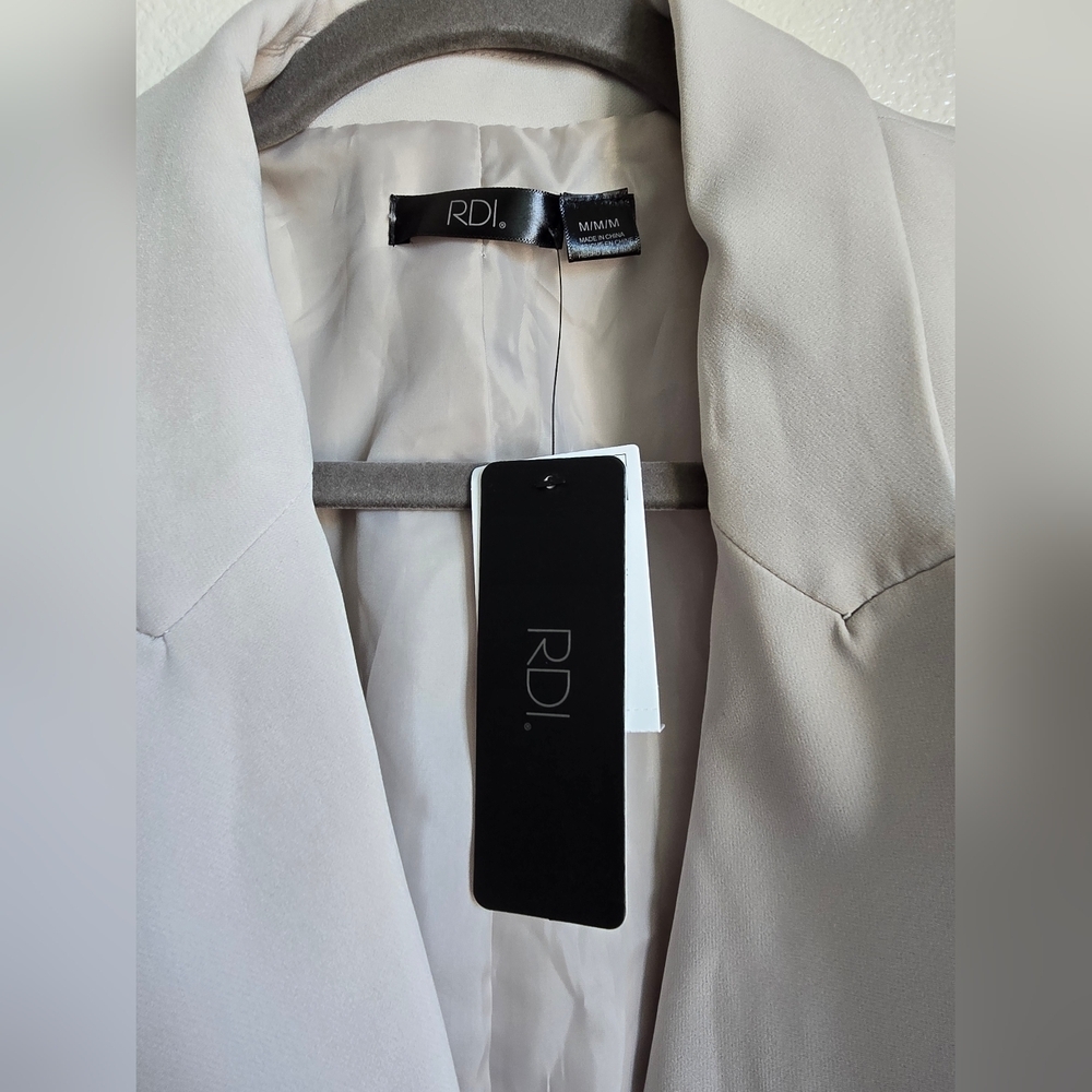 NWT RDI Gray Lightweight Shirt Jacket with Notched Lapel - Picture 4 of 10
